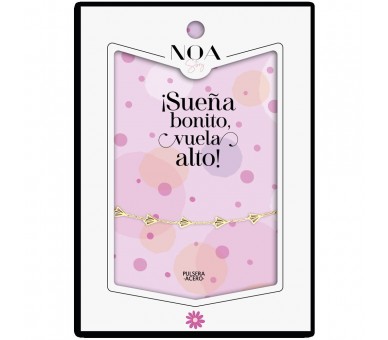 Pulsera Aviones Papel acero dorado - Sueña Bonito