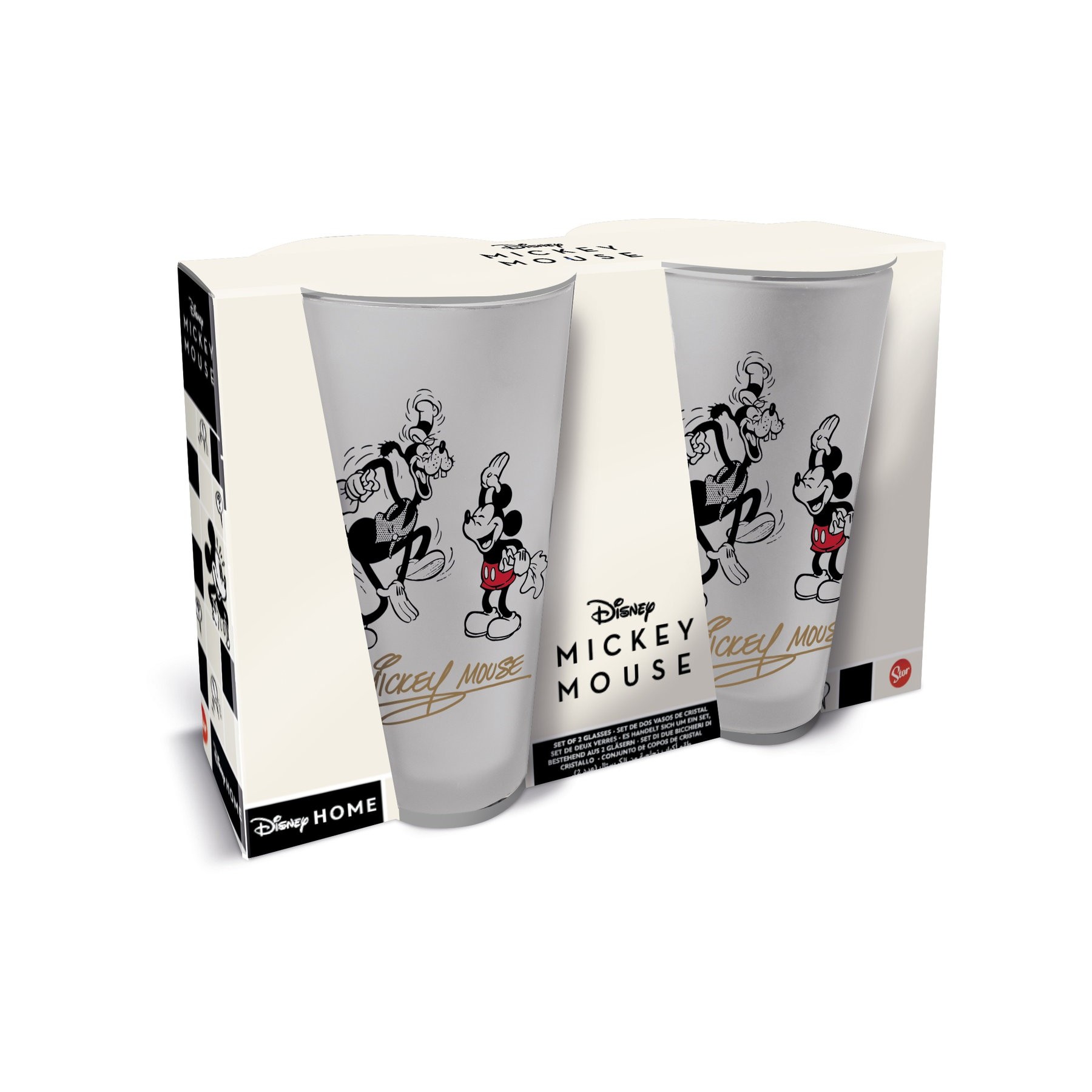 Set 2 Vasos Casual 490Ml Mickey Mouse Vintage