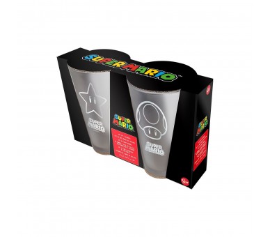 Set 2 Vasos Casual Mario Bross 490Ml