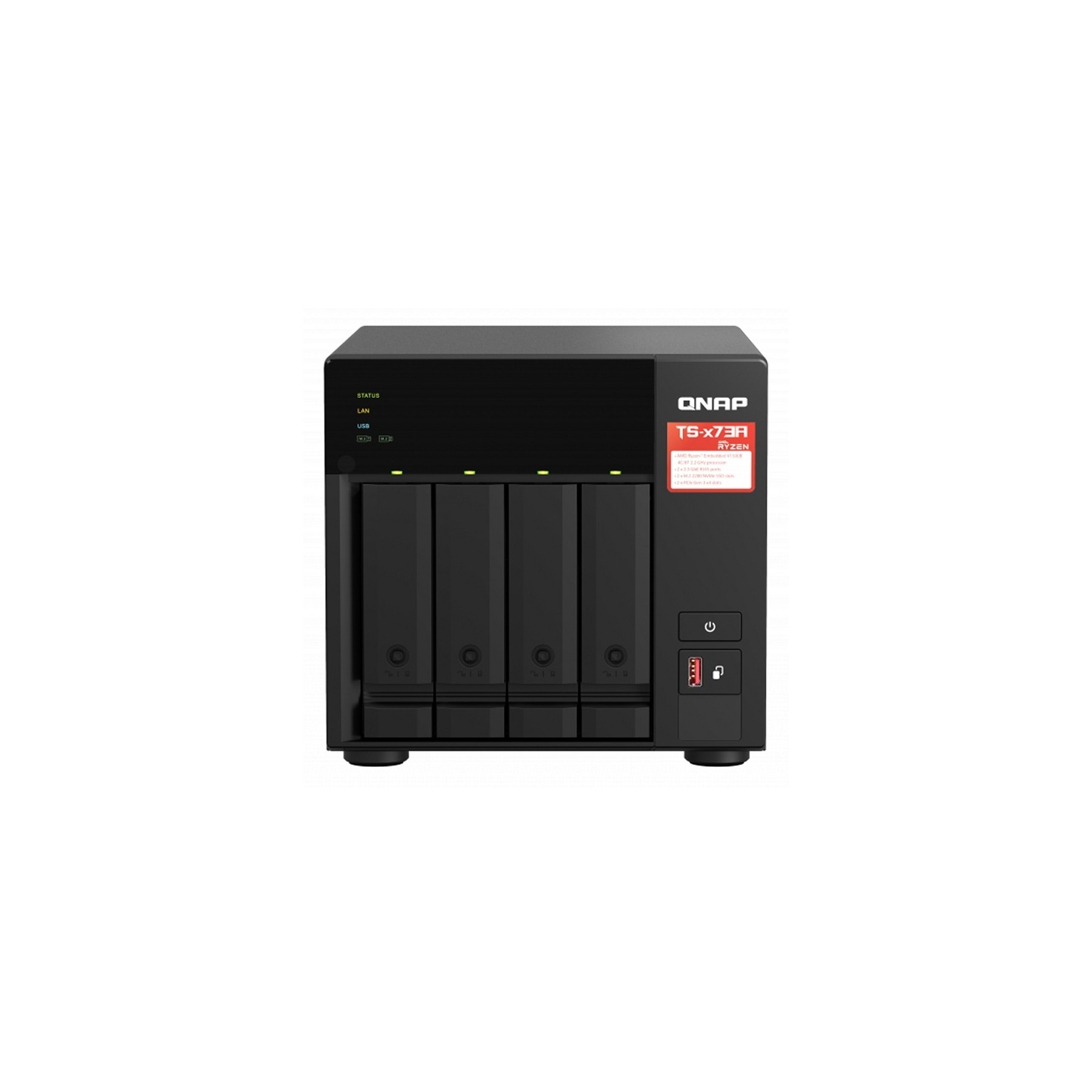 Qnap Ts-473A-8G Nas 4Xhdd-Bay 2X2.5Gbe 4Xusb