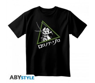 One Piece T-Shirt (XS) Black Unisex: Roronoa Zoro