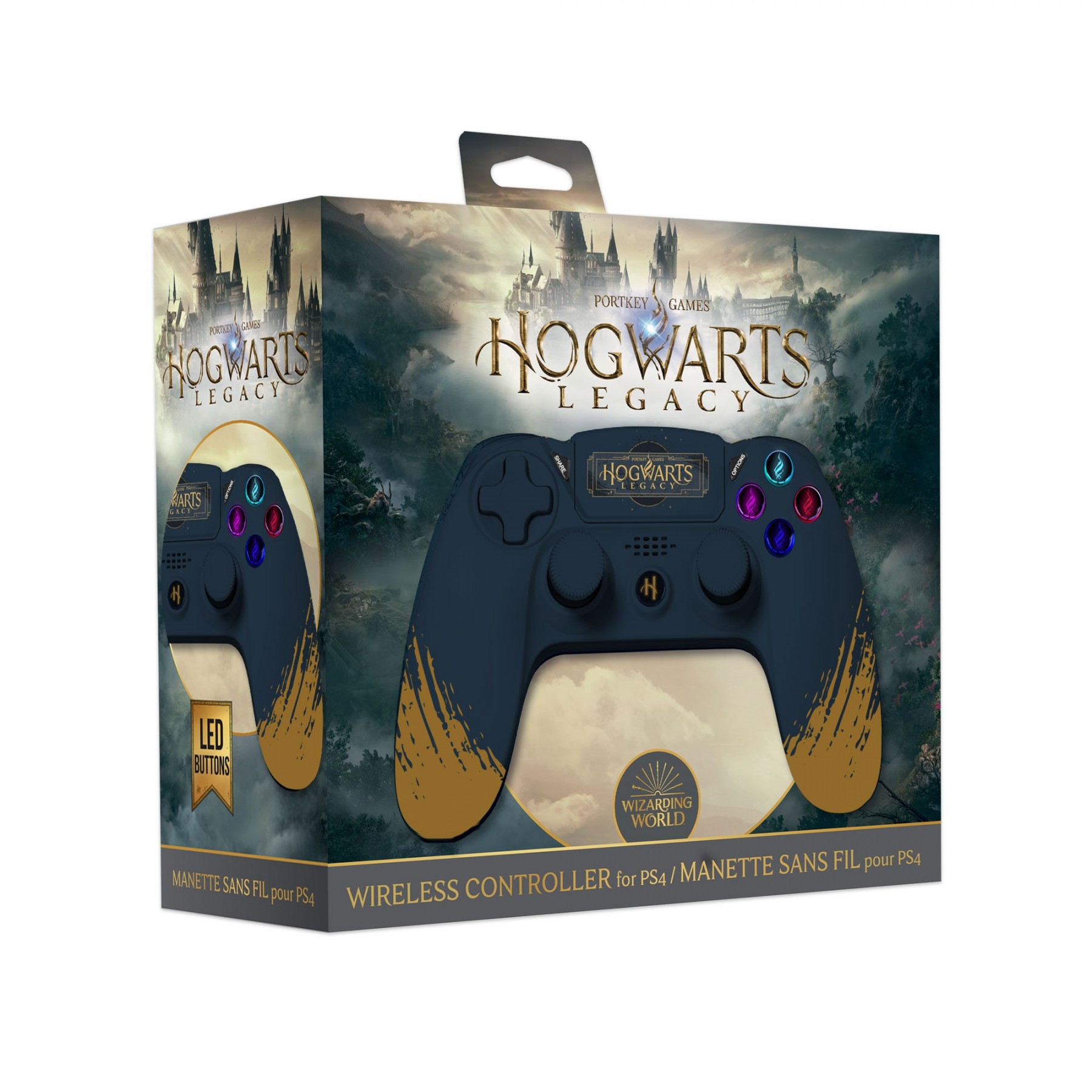 Mando Inalambrico Hogwarts Legacy - Botones Luminosos Ps4
