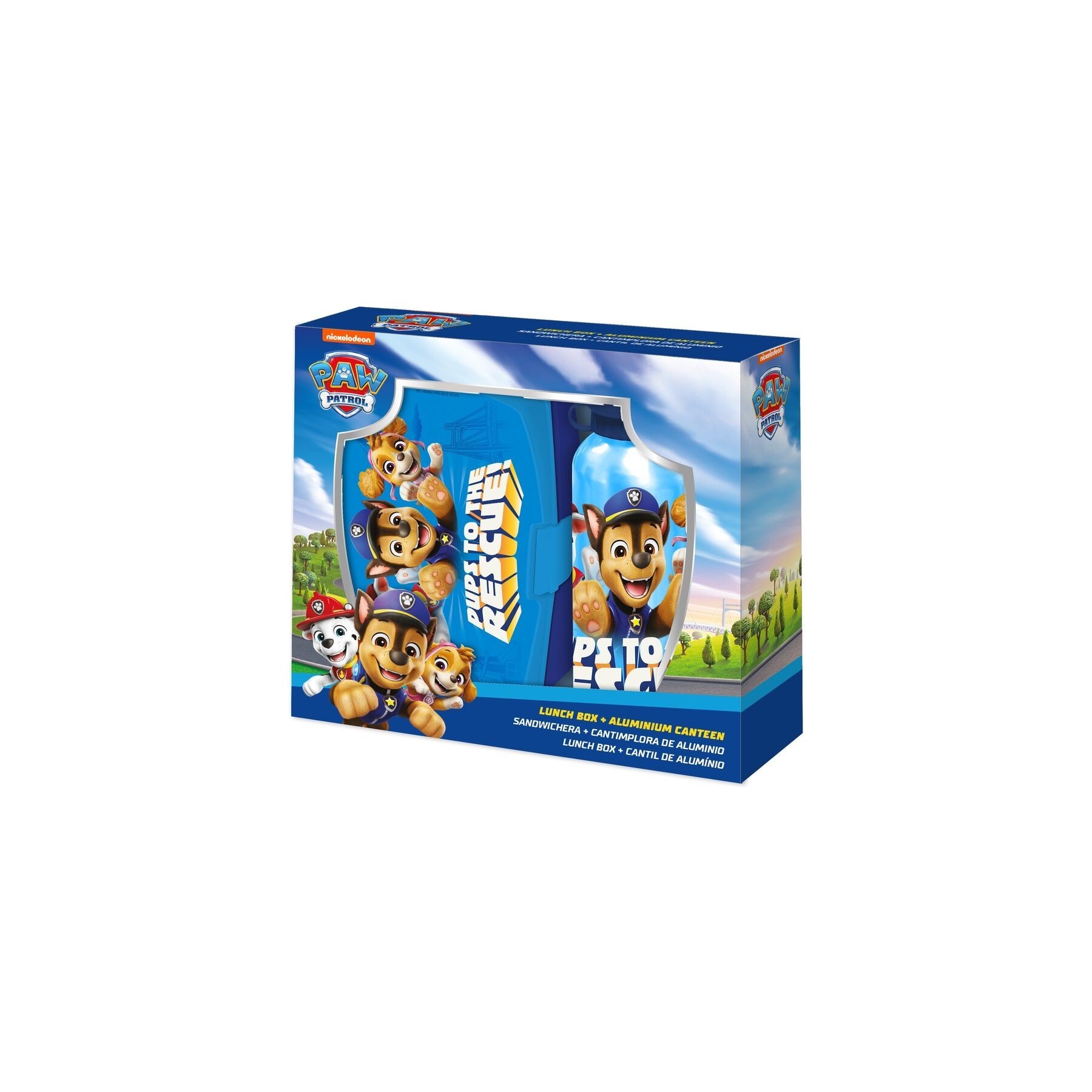 Cantimplora Aluminio + Sandwichera Patrulla Canina Paw Patro