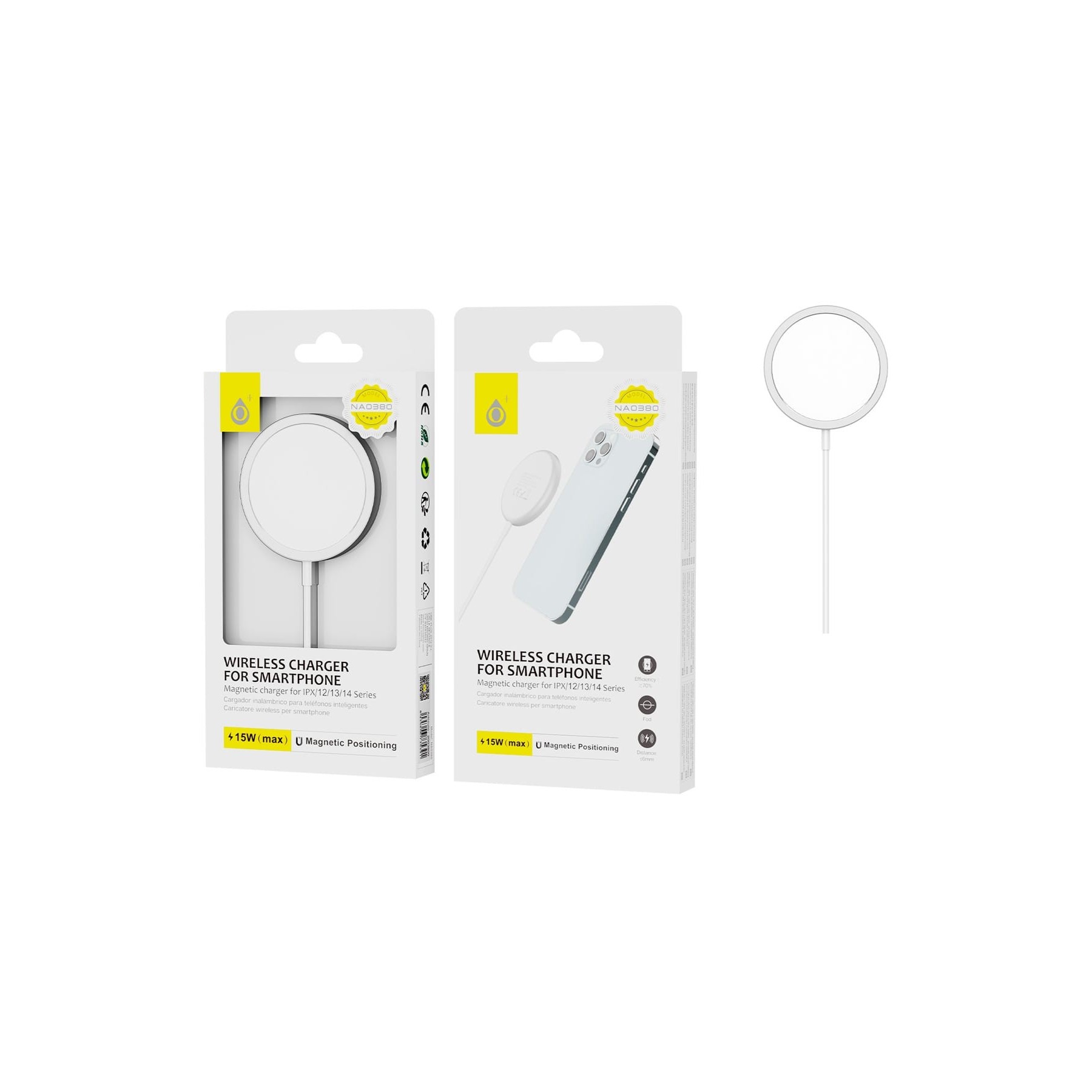 Jc Na0380 Blanco / Cargador Inalámbrico Para Moviles Iphone