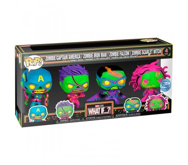 Blister 4 figuras POP Marvel What If...? Exclusive