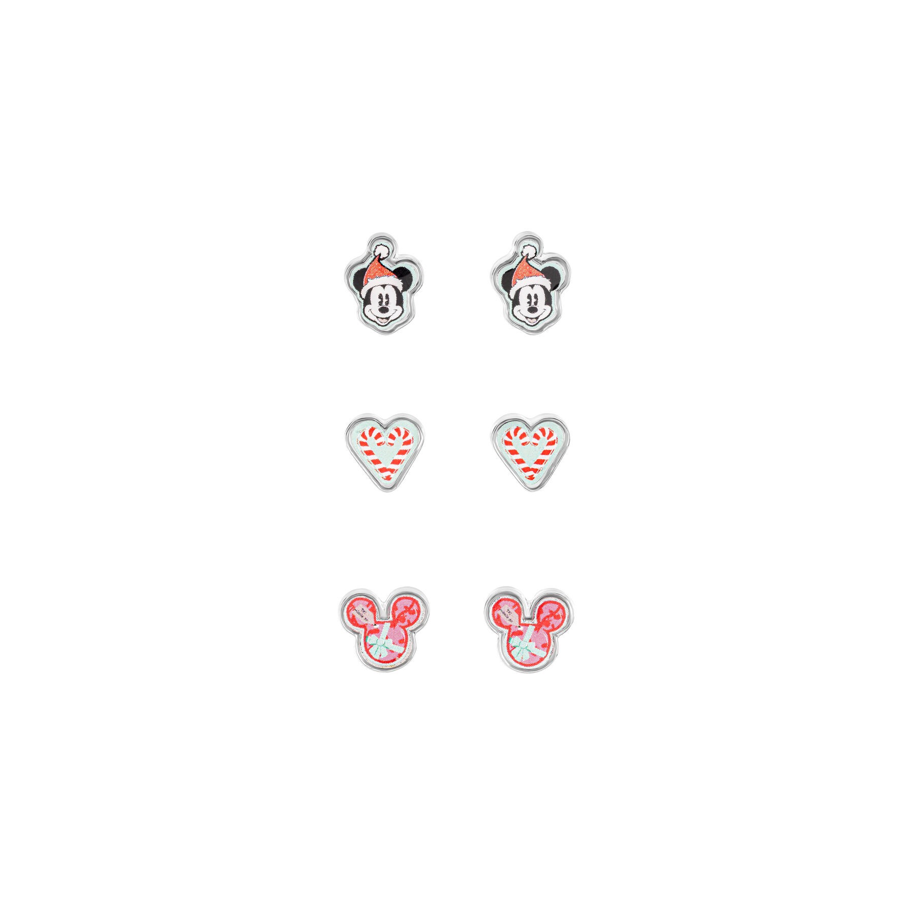Set 3 Pares de pendientes Navidad Mickey Disney