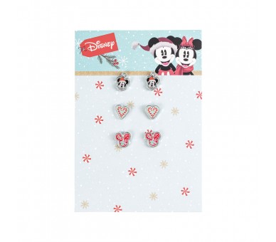 Set 3 Pares de pendientes Navidad Mickey Disney