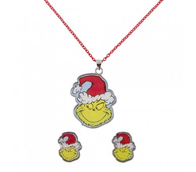 Set Colgante + pendientes Navidad El Grinch