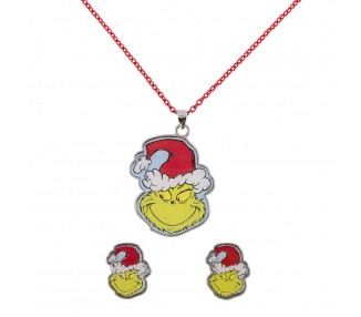 Set Colgante + pendientes Navidad El Grinch