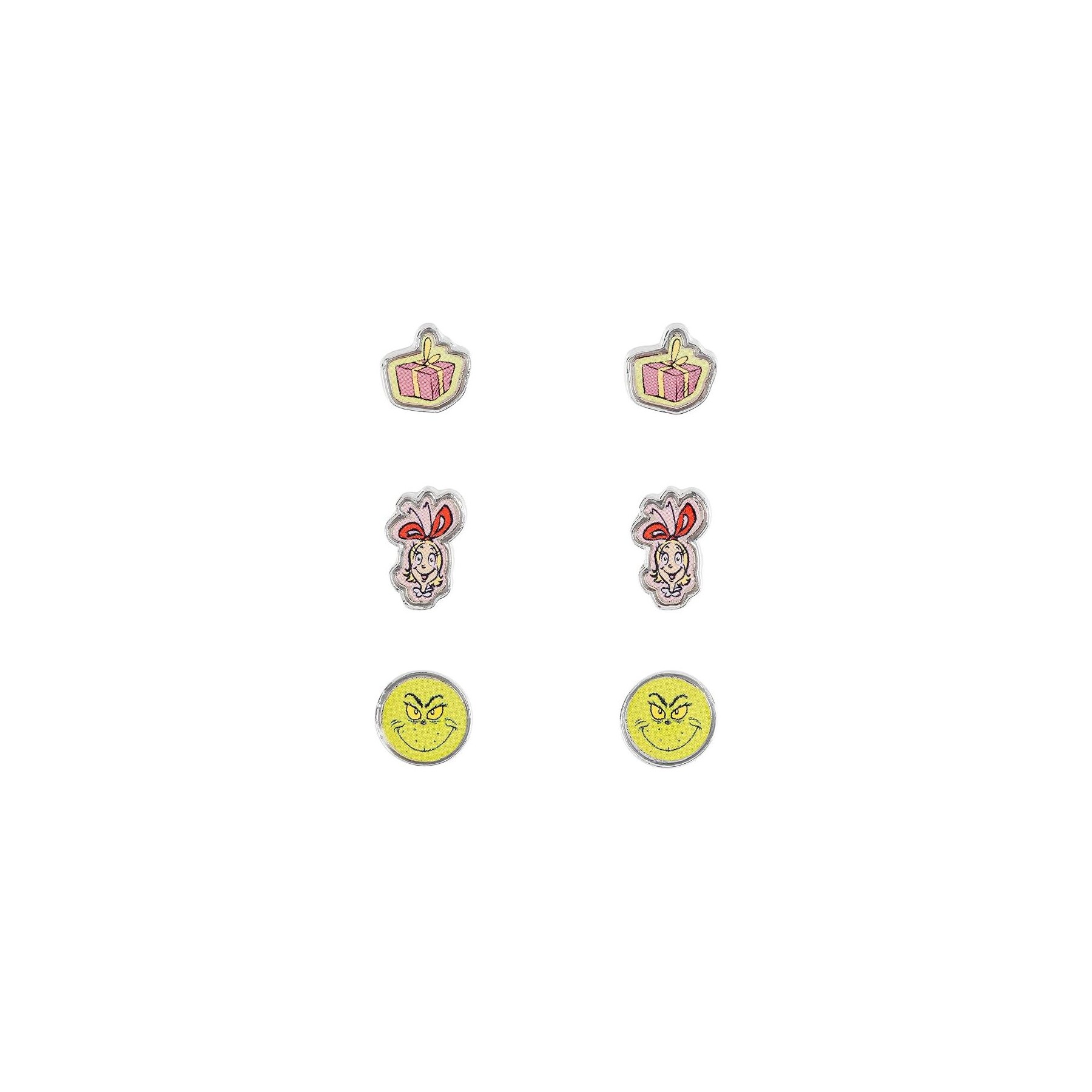 Set 3 Pares de pendientes Navidad El Grinch