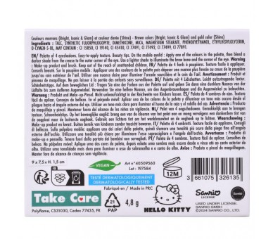 Paleta 4 Colores Hello Kitty