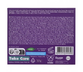 Paleta 4 Colores Kuromi Hello Kitty