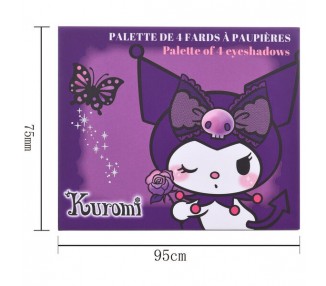 Paleta 4 Colores Kuromi Hello Kitty