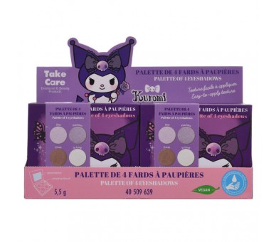 Paleta 4 Colores Kuromi Hello Kitty
