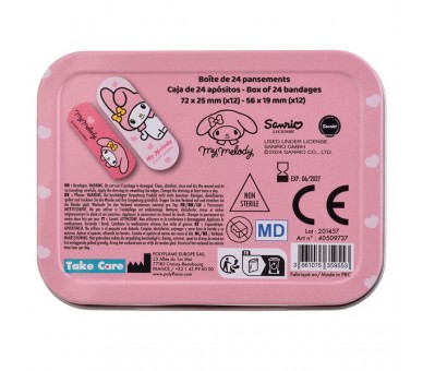 Caja Metal Tiritas My Melody Hello Kitty