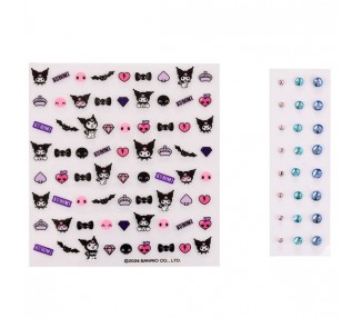 Blister Pegatinas Corporales Kuromi Hello Kitty