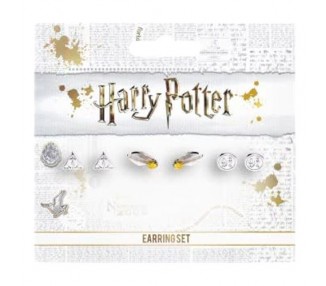 Set pendientes Deathly Hallows Golden Snitch Platform Harry Potter