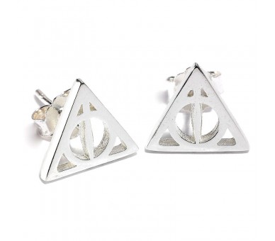 Pendientes Deathly Hallows plata