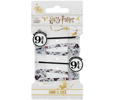 Blister 4 Horquillas de pelo Plataforma 9 3/4 Harry Potter