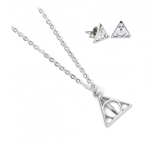 Set Colgante y pendientes Reliquias de la Muerte Harry Potter