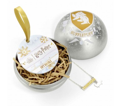Colgante Hufflepuff + Bola de Navidad Harry Potter