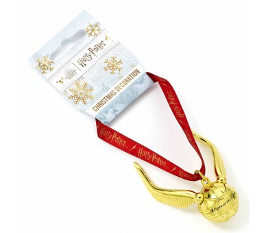 Adorno de Navidad Snitch Dorada Harry Potter
