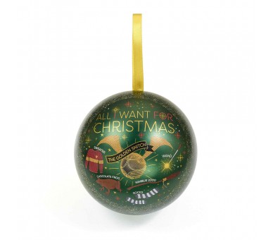 Pulsera Snitch Dorada + Bola de Navidad Harry Potter