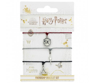 Set 3 pulseras Amistad Reliquias de la Muerte Harry Potter