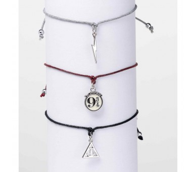 Set 3 pulseras Amistad Reliquias de la Muerte Harry Potter