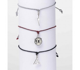 Set 3 pulseras Amistad Reliquias de la Muerte Harry Potter