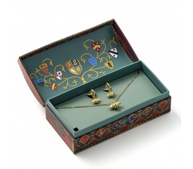 Set Colgante + pendientes Snitch Dorada Harry Potter