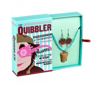 Set Colgante + pendientes Luna Lovegoods Quibbler Harry Potter