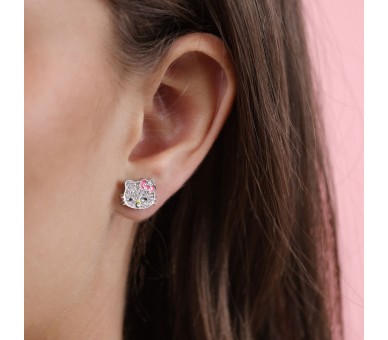 Pendientes Hello Kitty plata