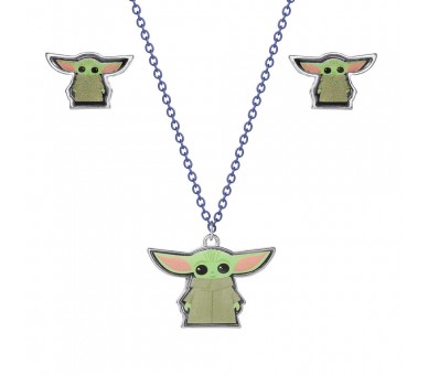 Set Colgante + pendientes Baby Yoda Star Wars