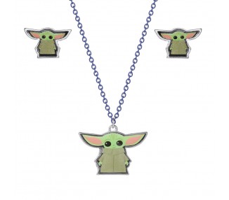 Set Colgante + pendientes Baby Yoda Star Wars