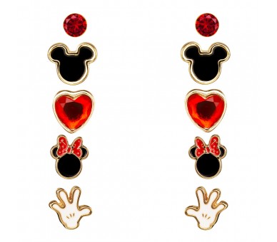 Set 5 Pares de pendientes Mickey & Minnie Disney