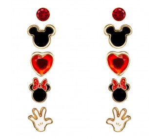 Set 5 Pares de pendientes Mickey & Minnie Disney
