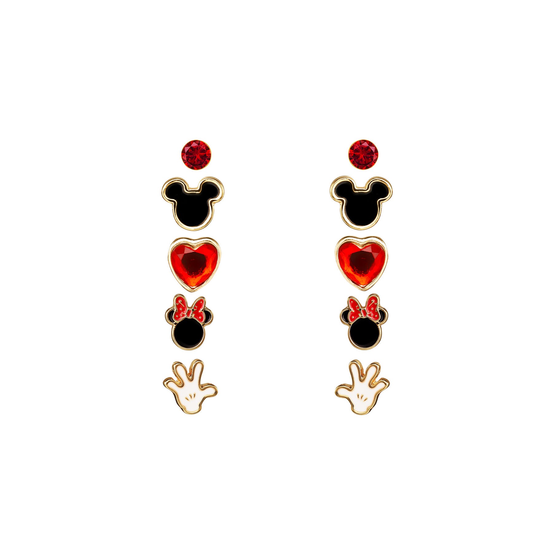 Set 5 Pares de pendientes Mickey & Minnie Disney