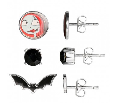 Set 3 Pares de pendientes Pesadilla Antes de Navidad Disney