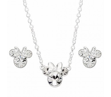 Set Colgante + pendientes Minnie Disney plata