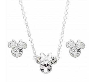 Set Colgante + pendientes Minnie Disney plata