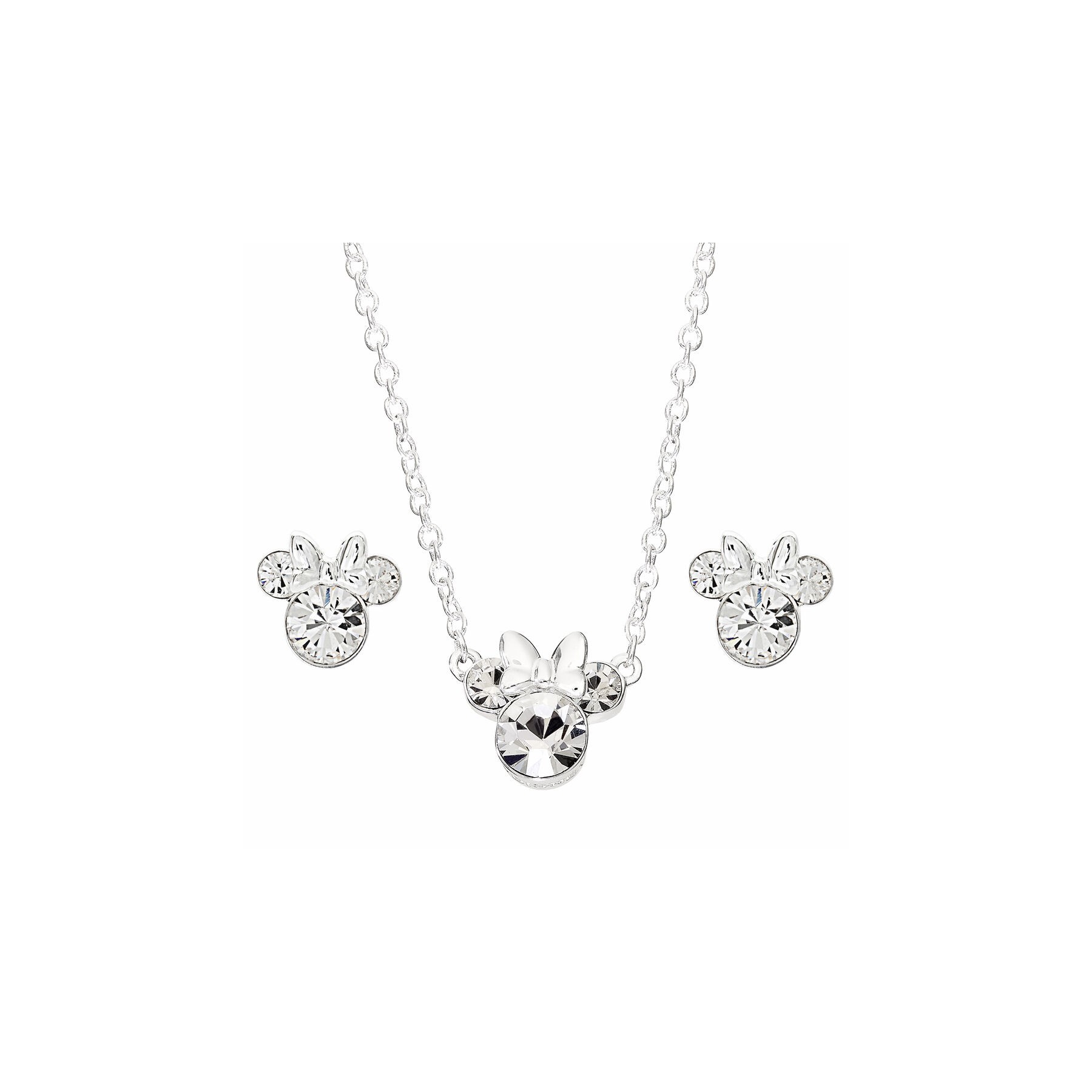 Set Colgante + pendientes Minnie Disney plata