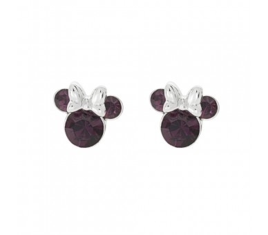 Pendientes Febrero Minnie Disney plata