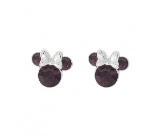 Pendientes Febrero Minnie Disney plata