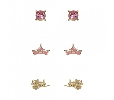 Set 3 Pares de pendientes Princesas Disney