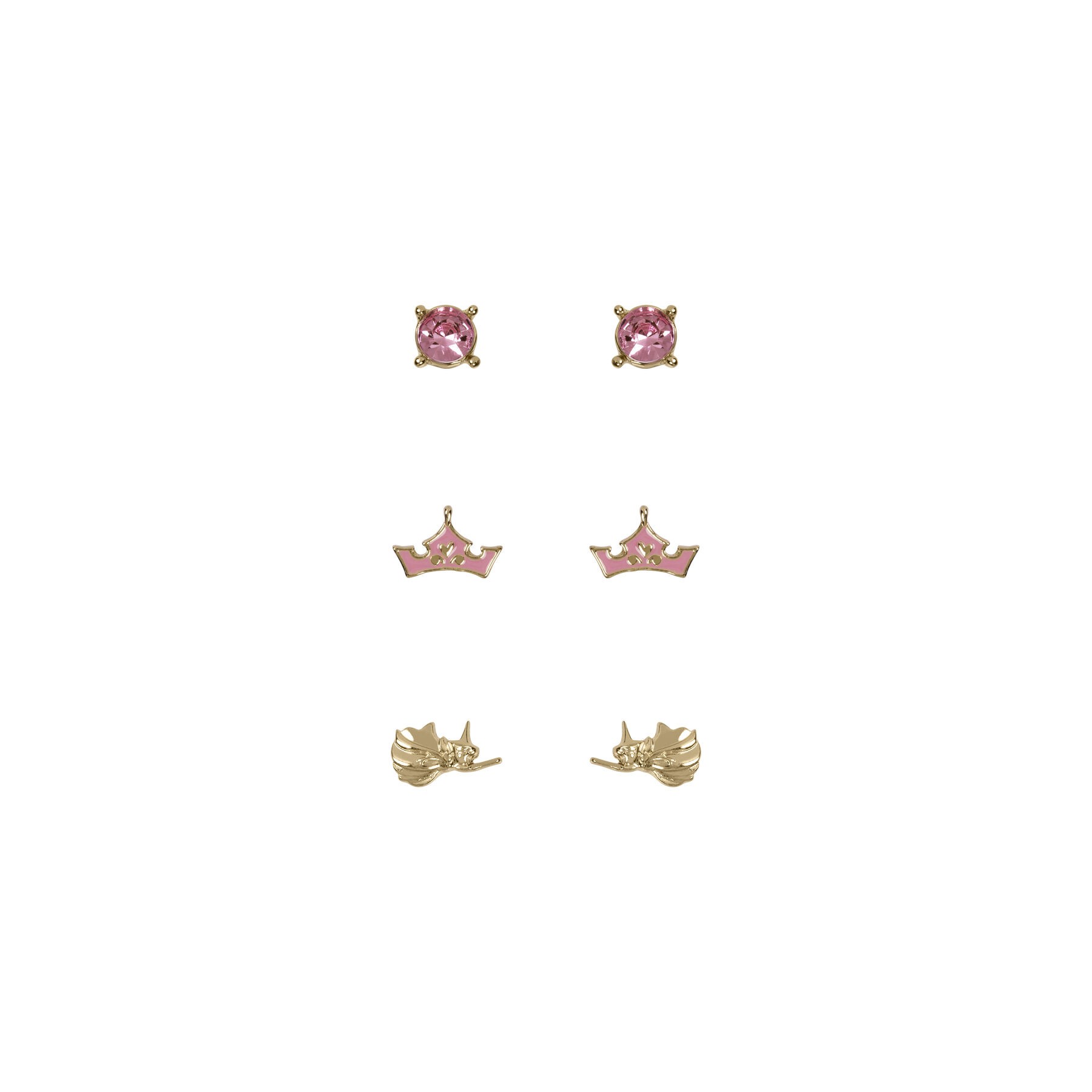 Set 3 Pares de pendientes Princesas Disney