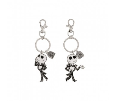 Set 2 Llaveros Jakks Skellington Pesadilla Antes de Navidad Disney