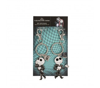 Set 2 Llaveros Jakks Skellington Pesadilla Antes de Navidad Disney