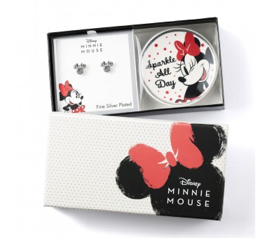 Pendientes + plato bisuteria Minnie Disney