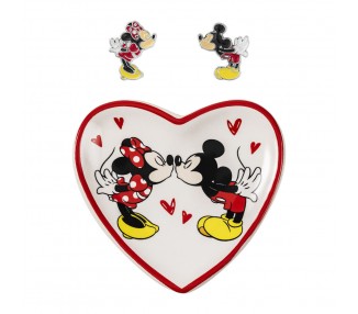 Pendientes + plato bisuteria Mickey & Minnie Disney